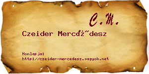 Czeider Mercédesz névjegykártya